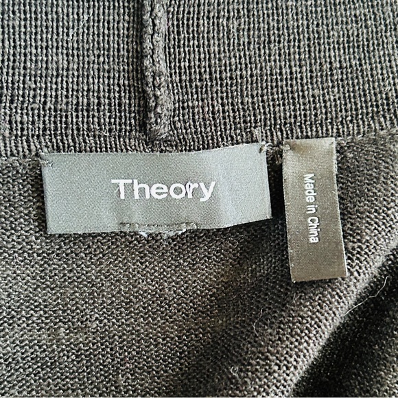 Theory Draped Open Front Flamme Linen Blend Cardigan (size S) - Picture 7 of 12